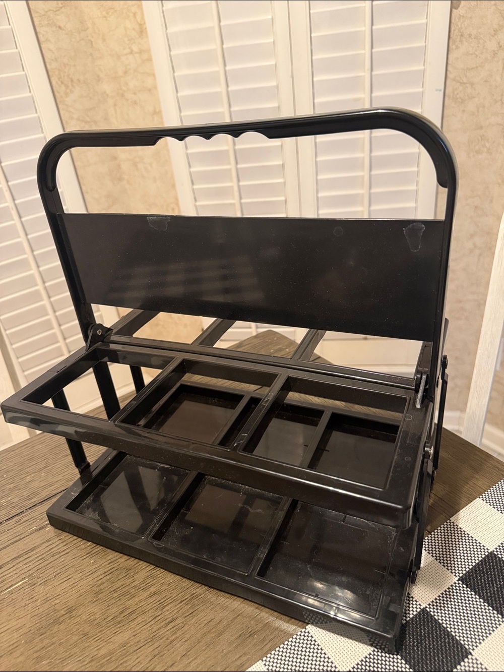 Black Sports Portable Water Bottle Caddy Holder
